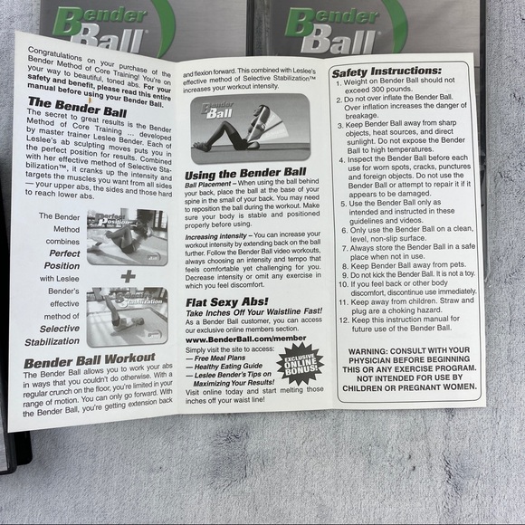 Bender Ball Workout 3 DVD's Strong Back and Core Exercises The Bender Method - Picture 5 of 8